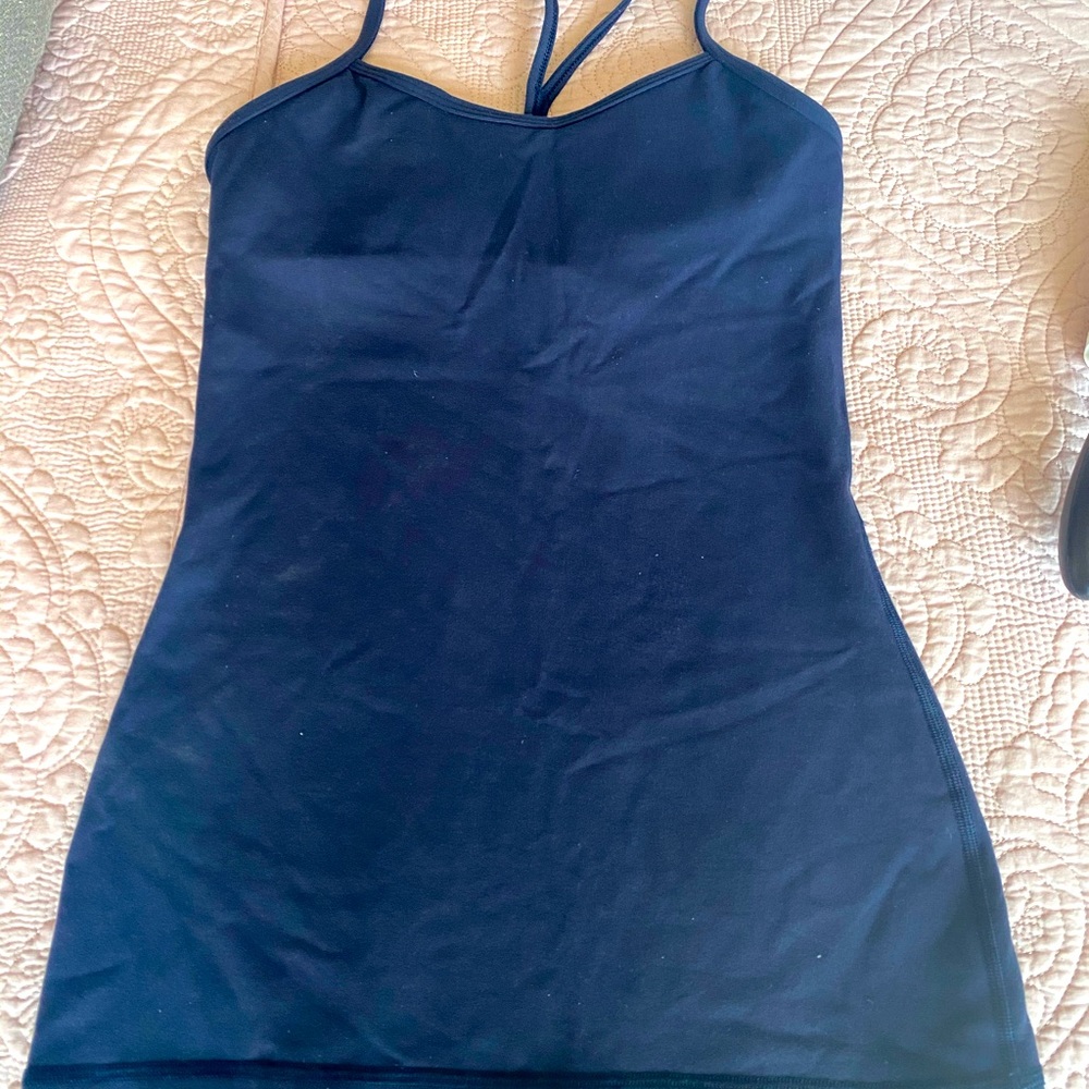 Lulu lemon size 4 Navy Y Tank